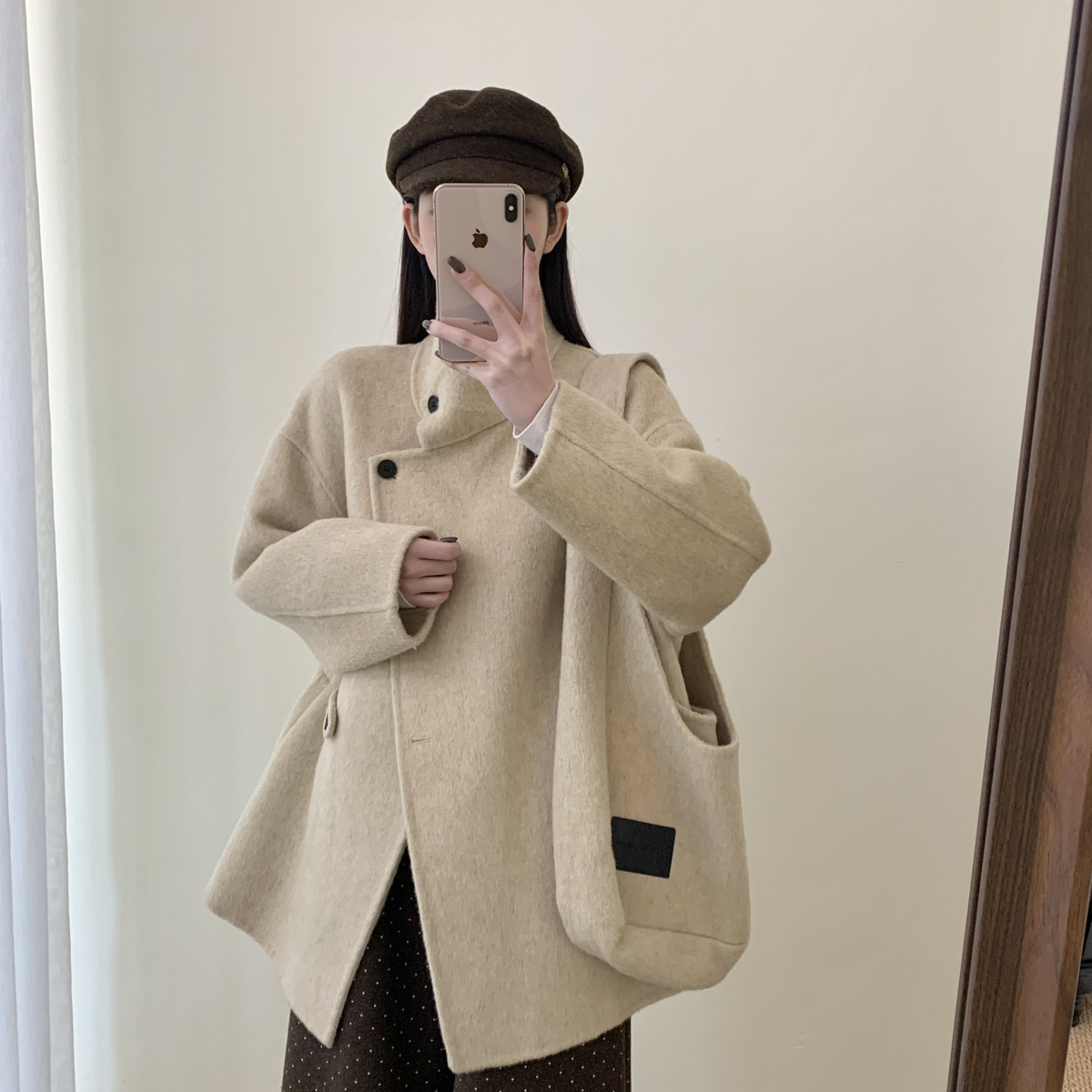 繁花小众手长韩系新羊毛外套(配小包包)(含70.2羊毛)39370268267,女装/女士精品,羽绒服,淘宝优惠券,粉丝福利购,淘宝优惠卷