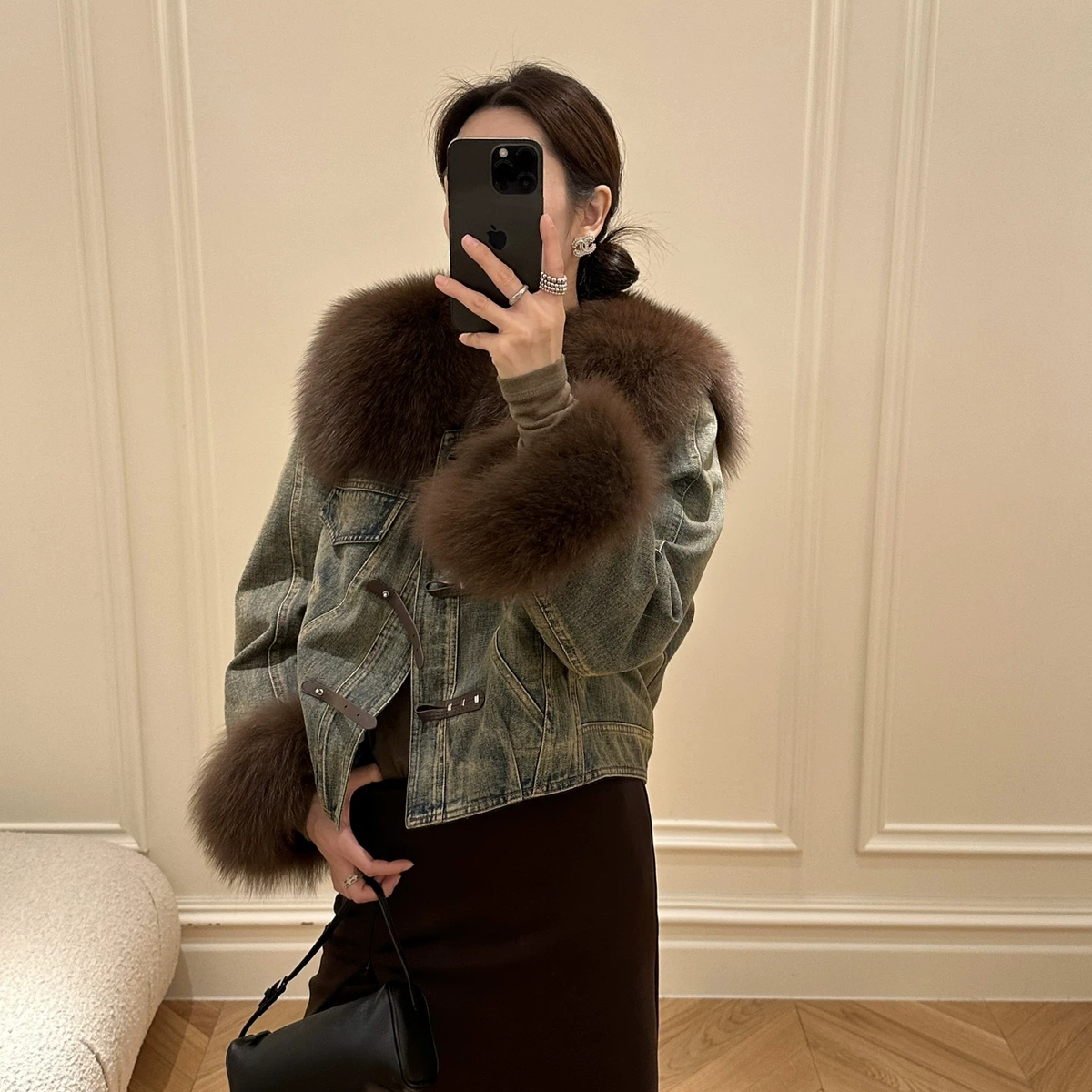 繁花羽绒派克服保暖羽绒服外套轻奢高品质巨制作爆款QS102