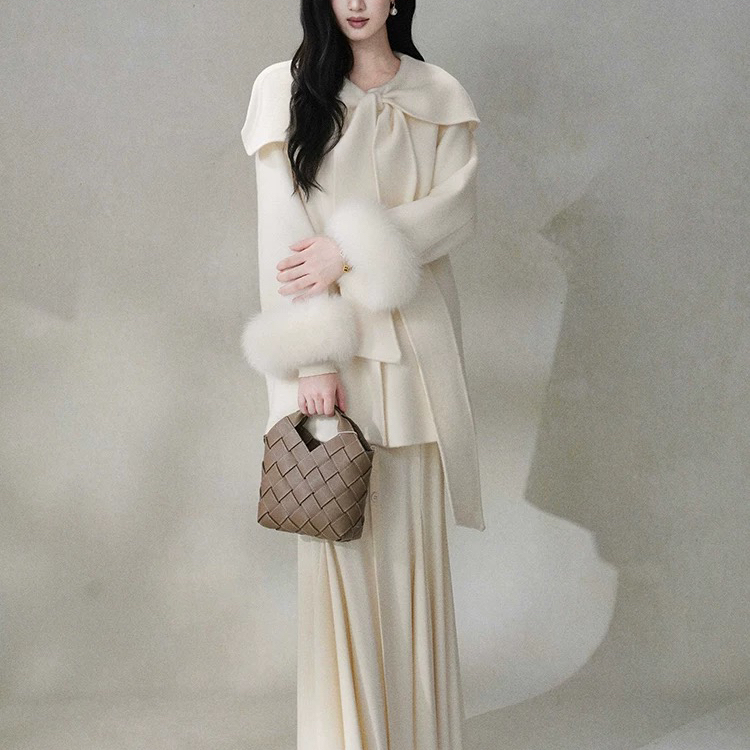 繁花外套羊毛外套(含100羊毛)(高级气质优雅时尚大气)PNF122