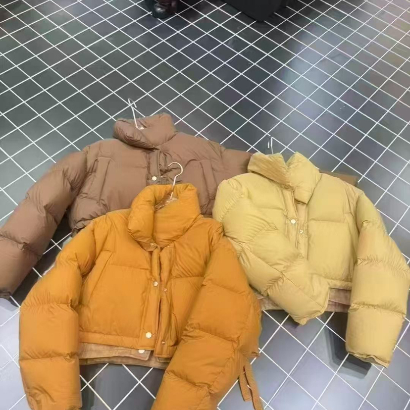 繁花复古风立领短款绗缝工艺保暖羽绒服外套331