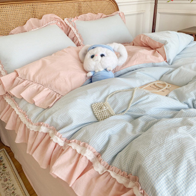 床单床笠单双人100棉可爱少女