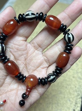 玉阅情侣玛瑙未民族百塔手串首饰