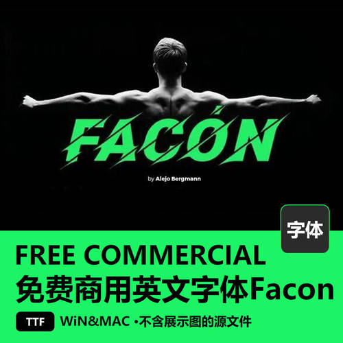 /英文商用Facon免费安装包Win字体英文Maclogo宋体标题字体