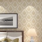 时尚 卧室客厅酒店美容院 宫廷风大花背景壁纸 浮雕墙纸 奢华3D欧式