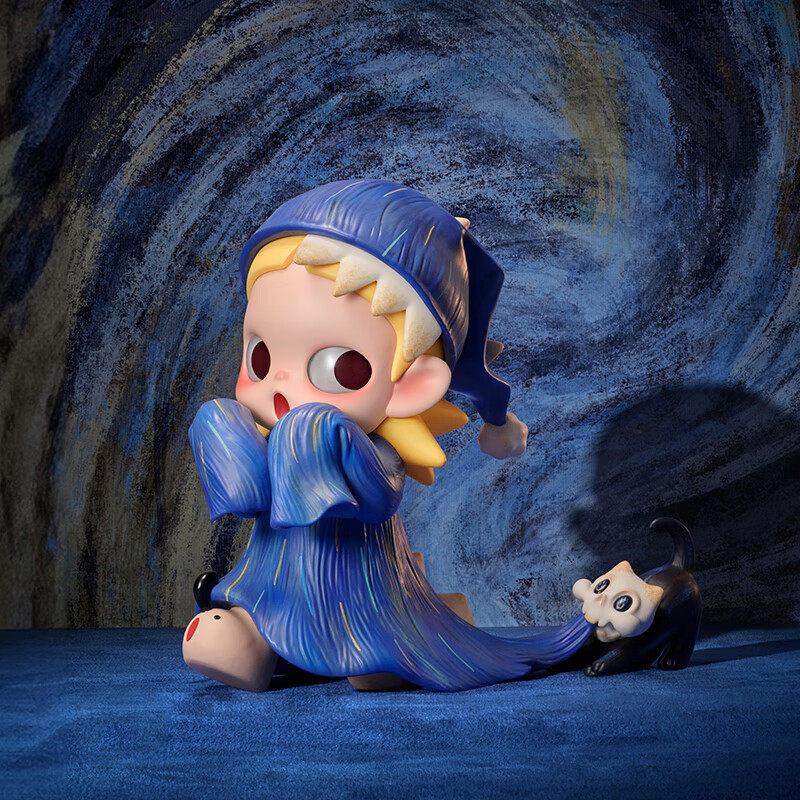 POPMART泡泡玛特 Zsiga惊慌的表演者原色黑色款大号手办潮玩摆件