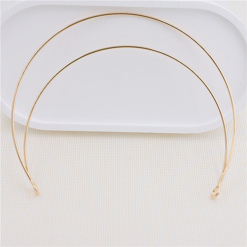 SHILI 복숭아 꽃 머리핀 액세서리 2*140MM 순수 구리 더블 와이어 헤어 밴드 신부 크라운베이스 DIY 쥬얼리 필름