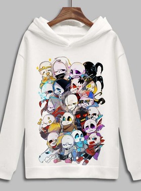 传说之下 undertale连帽卫衣 骷髅兄弟游戏动漫周边加绒秋冬衣服