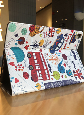 卡通彩绘汽车适用iPad10代10.9保护套ipd7/8/9皮套2022款Pro11寸10.2/9.7硅胶Air2防摔10.5软壳mini543全包边