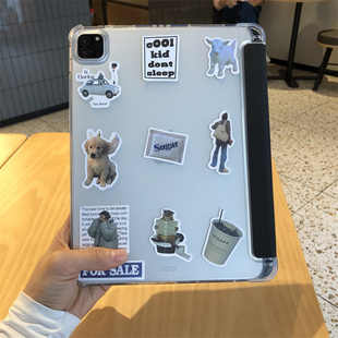 适用苹果iPad9/8/7保护套气囊防摔ipd第10代10.9寸2022新款2021三折10.2/9.7带笔槽pro11透明air543软壳mini6