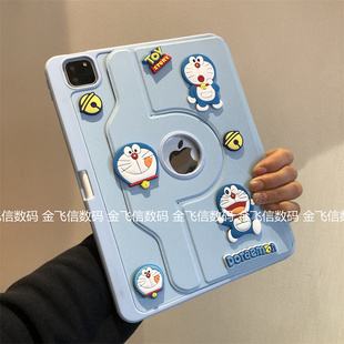 360度旋转亚克力适用苹果iPad11代保护套2025新款ipd9/10代卡通Pro11带笔槽9.7防弯10.2寸全包air765平板皮套