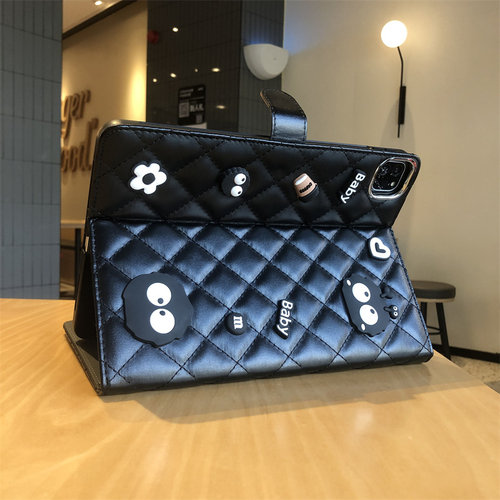 黑煤球立体感适用苹果iPad9/8/7保护套ipd第11代10.9寸2025款2021平板10.2/9.7皮质Pro11硅胶air543软壳mini6