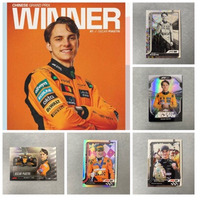皮亚斯特里PIASTRI F1方程式赛车topps卡片收藏银折迈凯伦包邮