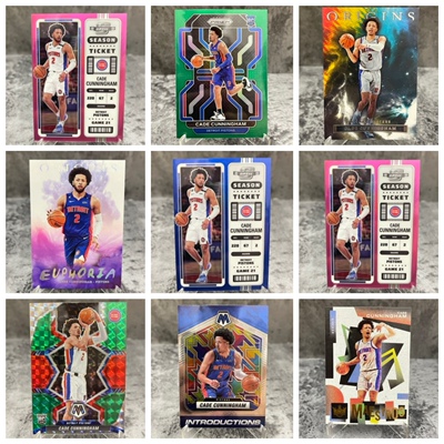 篮球NBA球星正版卡片帕尼尼活塞状元CC坎宁安起源包邮送男友新秀