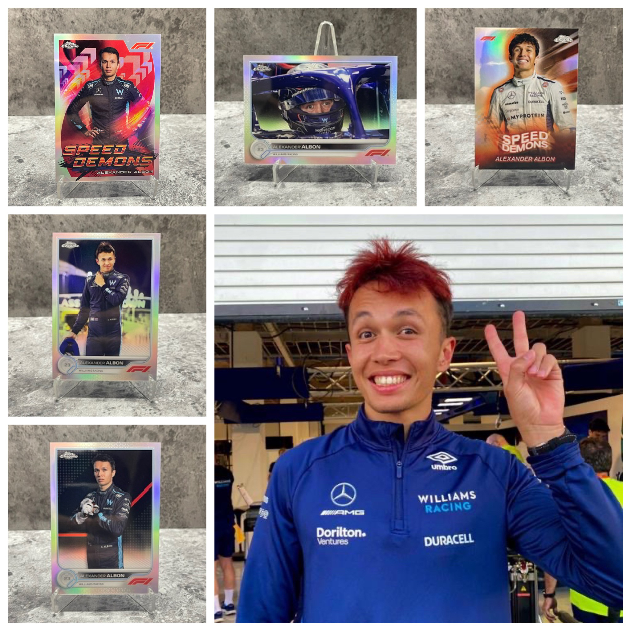 ALBON阿尔本F1方程式赛车泰国车手正版topps收藏卡折射包邮