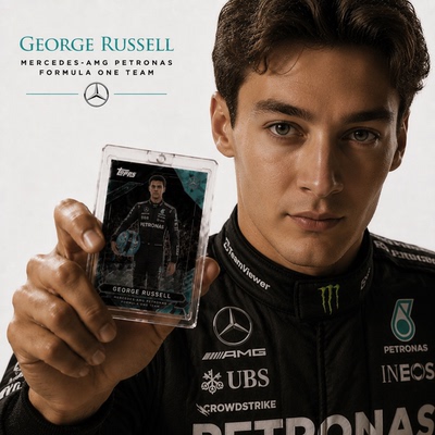 GeorgeRussell正版F1方程式赛车topps乔治拉塞尔世界冠军卡片包邮