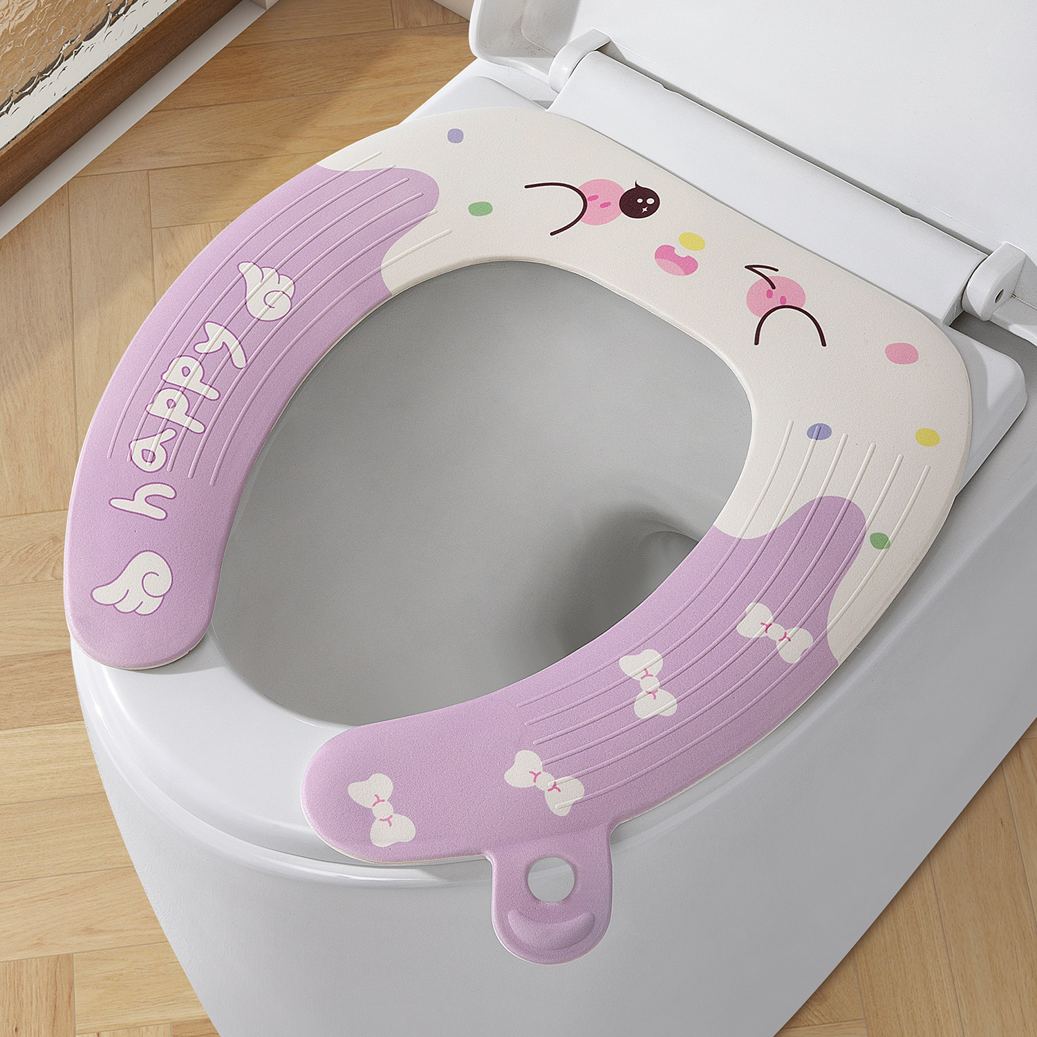 可爱卡通马桶垫EVA家用四季通用免洗粘贴防水厕所加厚垫自带香薰,家庭/个人清洁工具,马桶套/马桶座圈,淘宝优惠券,粉丝福利购,淘宝优惠卷
