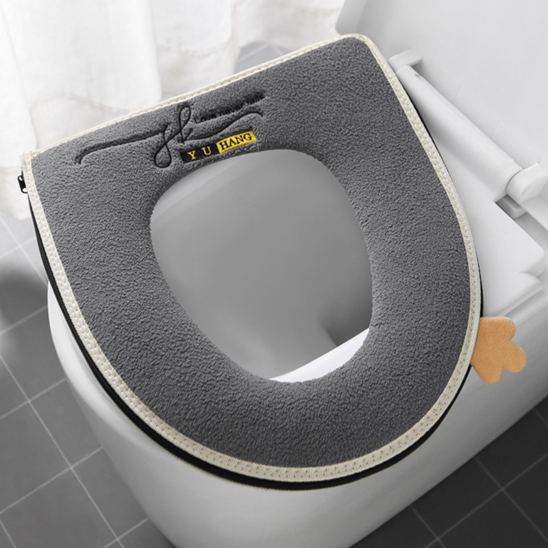 马桶坐垫加厚坐便套家用四季通用防水拉链座便器垫子冬季马桶垫圈