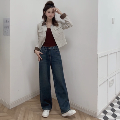 IEF/爱依服2024新款冬季牛仔阔腿裤5926A-DZ3308-B-