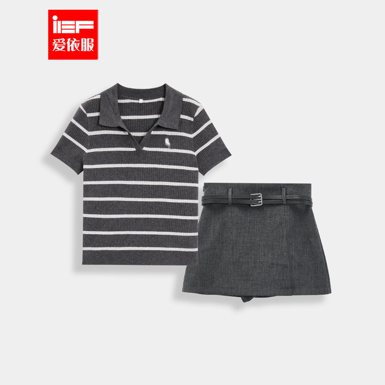 IEF/爱依服2026夏季新款韩系时尚知性通勤气质百搭显瘦上下套短裙