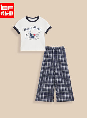MINIIEF【爱依服童装】2026夏季新款时尚洋气休闲风女童上下套裤