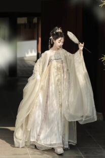 荟萃阁原创【沉香亭】汉服女唐制诃子裙重工刺绣一片式齐胸套装