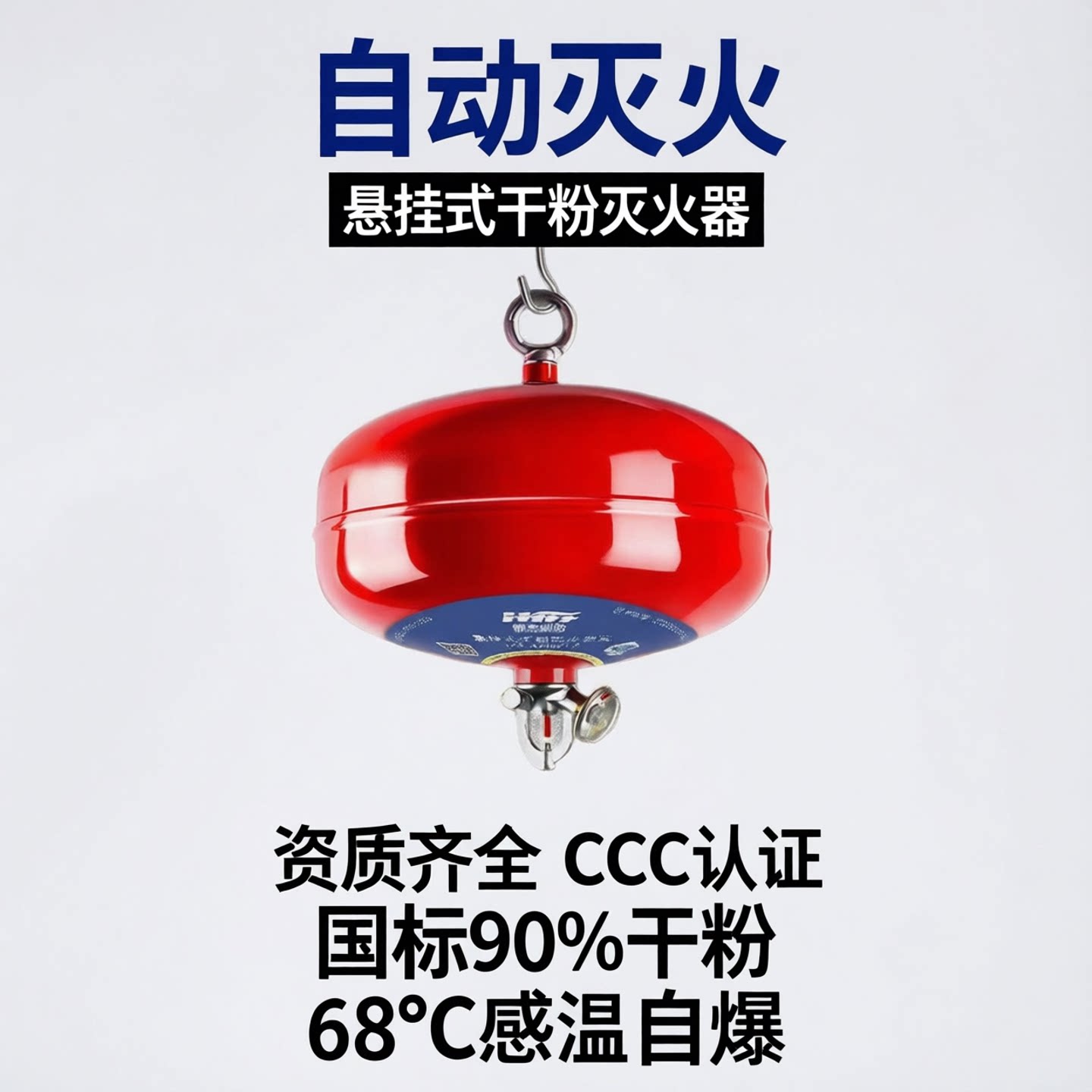 悬挂式灭火器吊挂式灭火球自动温控干粉灭火装置国家消防认证 4kg