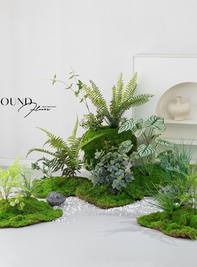 仿真组合造景植物盆景装饰桌面摆件绿植微景观家居客厅办公室仿生