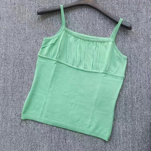 百搭 纯色休闲吊带衫 夏季 女士真丝桑蚕丝绢丝吊带背心打底衫