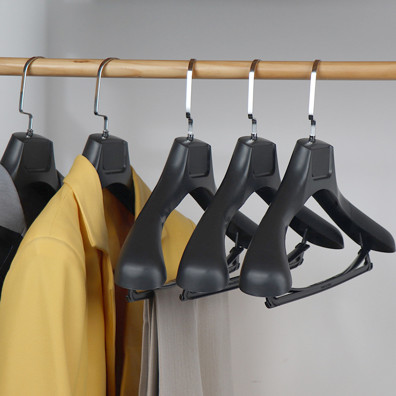 西服宽肩无痕衣架防肩角带挂裤杆