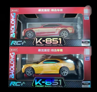 暴龙玩具851遥控车大黄蜂高速赛车跑车无线充电儿童男孩宝宝玩具