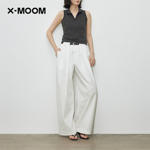 商场同款 双腰头配皮带微透气球休闲裤 新款 女 MOOM2026夏季