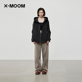 MOOM2024秋季 新款 工装 休闲风衣外套女 感连帽时尚 商场同款