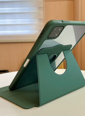 适用三星Galaxy Tab a9平板保护套s9fe轻薄亚克力S8+旋转支架11英寸s6lite带笔槽A7lite全包S7适用10.5防摔