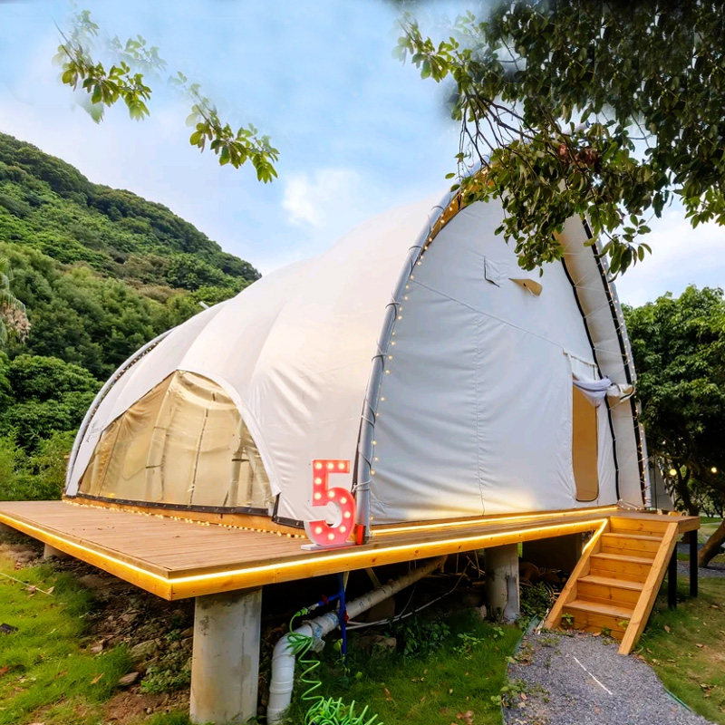 户外野奢酒店帐篷网红民宿大型景区度假村露营营地豪华帆船式帐篷
