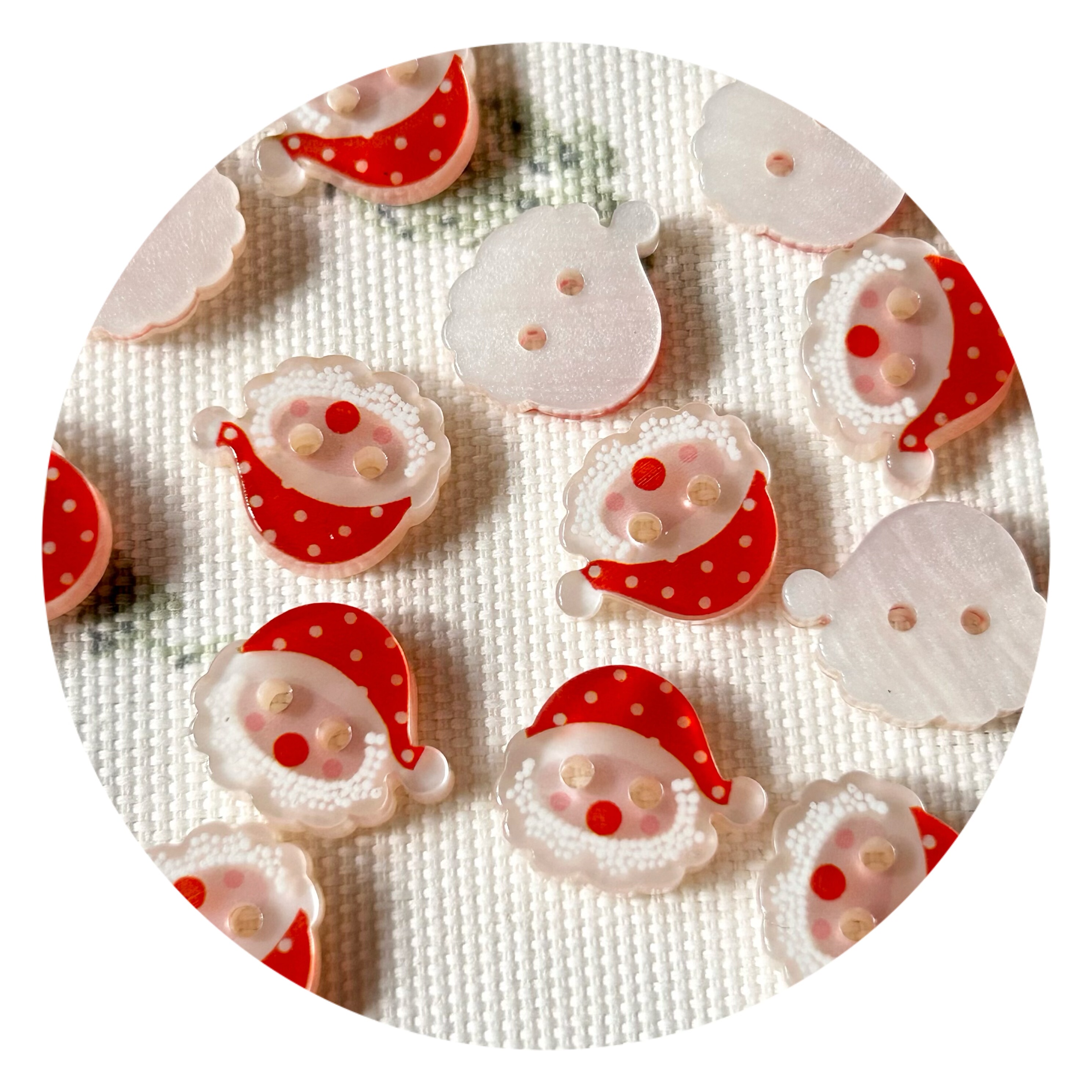 【萌趣圣诞老人纽扣】圣诞风装饰扣童装手作材料包节日装饰扣子