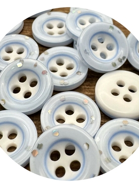 【10粒蓝色森系扣子】娃衣大肠圈发圈diy手作配饰扣子衬衫开衫扣