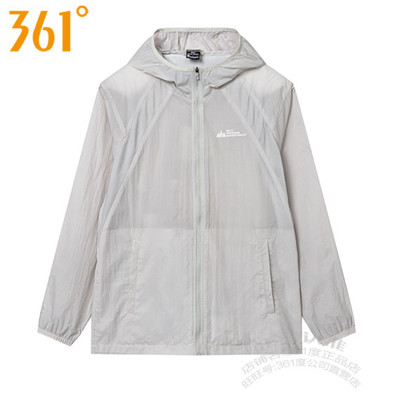 361 남성용 스포츠 윈드 브레이커 2024 여름 새 스타일 361 경량 통기성 태양 보호 의류 속건성 자켓 3631
