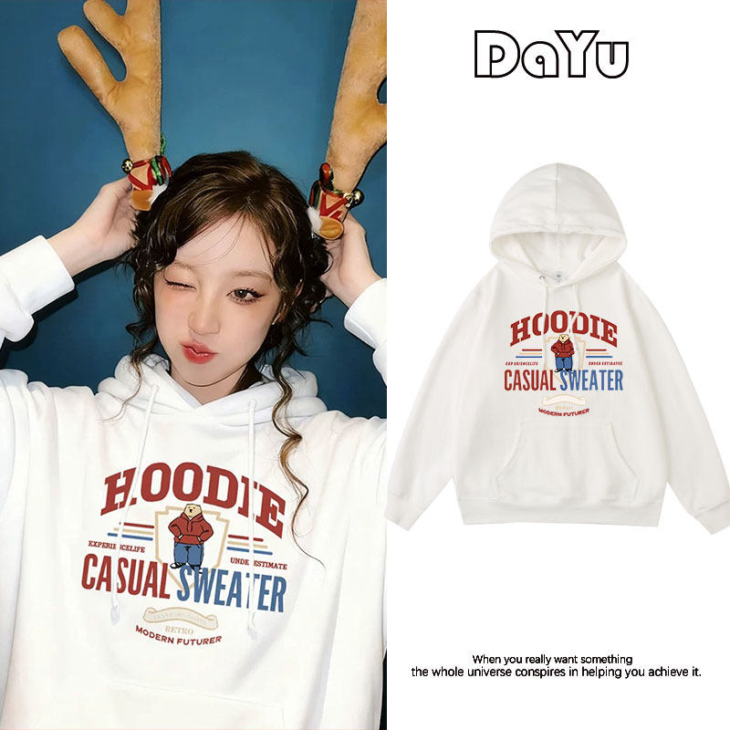 宋雨琦明星同款日系卡通连帽卫衣