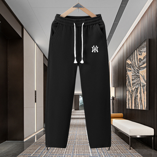 男生直筒裤 2025新款 休闲宽松长裤 加绒加厚阔腿裤 秋冬刺绣重磅卫裤