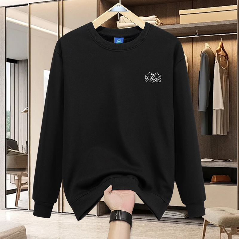 2025新款刺绣重磅秋冬卫衣420g加绒潮牌美式宽松长袖上衣男女情侣