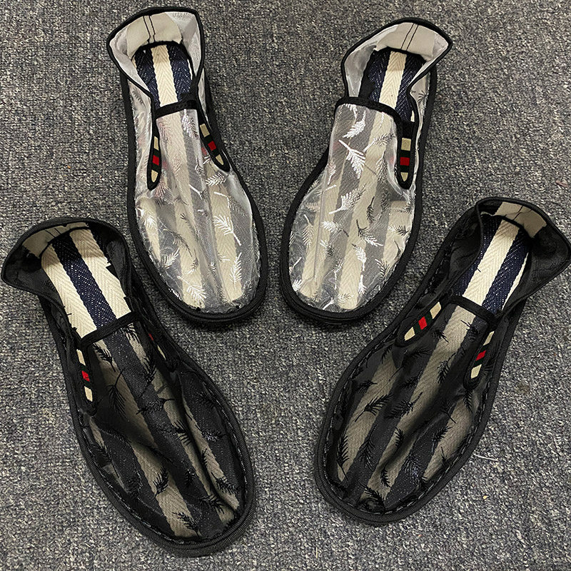 老北京夏季透气网布镂空网鞋