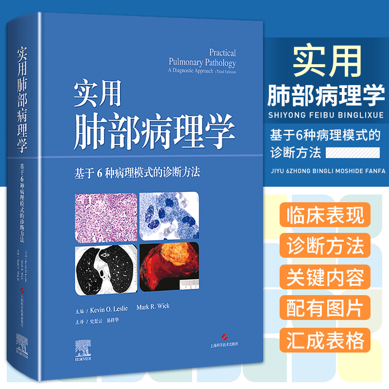 实用肺部病理学 基于6种病理模式的诊断方法 史景云 上海科学技术出版社 供病理科医生 肺科医生阅读参考 影像医学 病理学