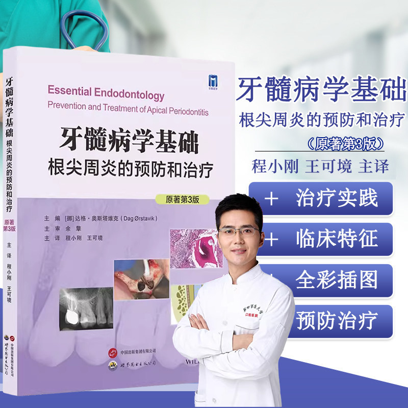牙髓病学基础根尖周炎的预防和治疗 程小刚 王可境 系统剖析牙髓病学基础聚焦根尖周炎治疗口腔医学书籍世界图书出版9787523220788