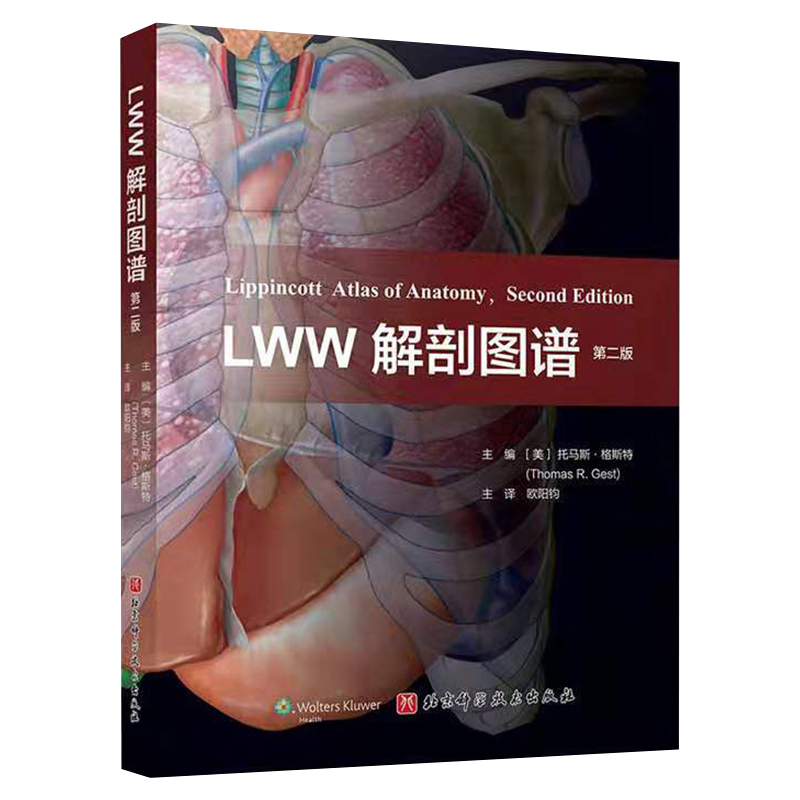正版 LWW解剖图谱 第二2版 丰富了头部五官和颅内解剖的内容 更新了300余幅图片 电脑绘图精细展现深浅层关系 并增加肌肉功能表书
