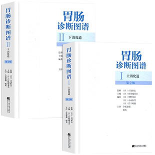 正版2本全套 胃肠诊断图谱 上下消化道第2版精装胃肠病学胃肠镜检查诊断技术图谱消化道早癌实用消化病学临床医学消化内科内镜书籍