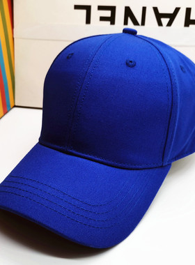 新款大头围帽子男女四季佩戴宝蓝色户外休闲63厘米弯檐大码棒球帽