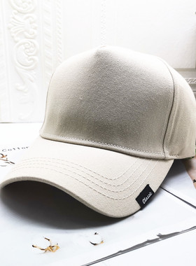 2022年春夏季男女通用大帽檐休闲字母高顶版硬顶大头围黑色棒球帽