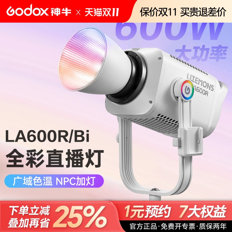 神牛全彩双色温600瓦影视补光灯