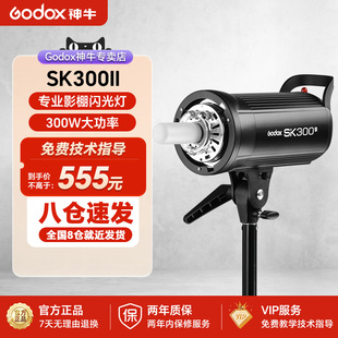 godox神牛SK300II二代摄影灯300w摄影棚补光灯闪光灯柔光灯内置X1系统