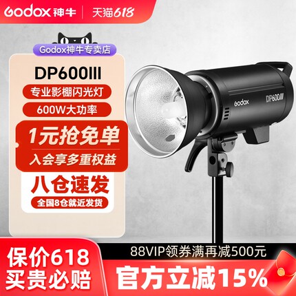 godox神牛DP600III三代影室灯摄影闪光灯600w拍照拍摄室内影棚摄影灯